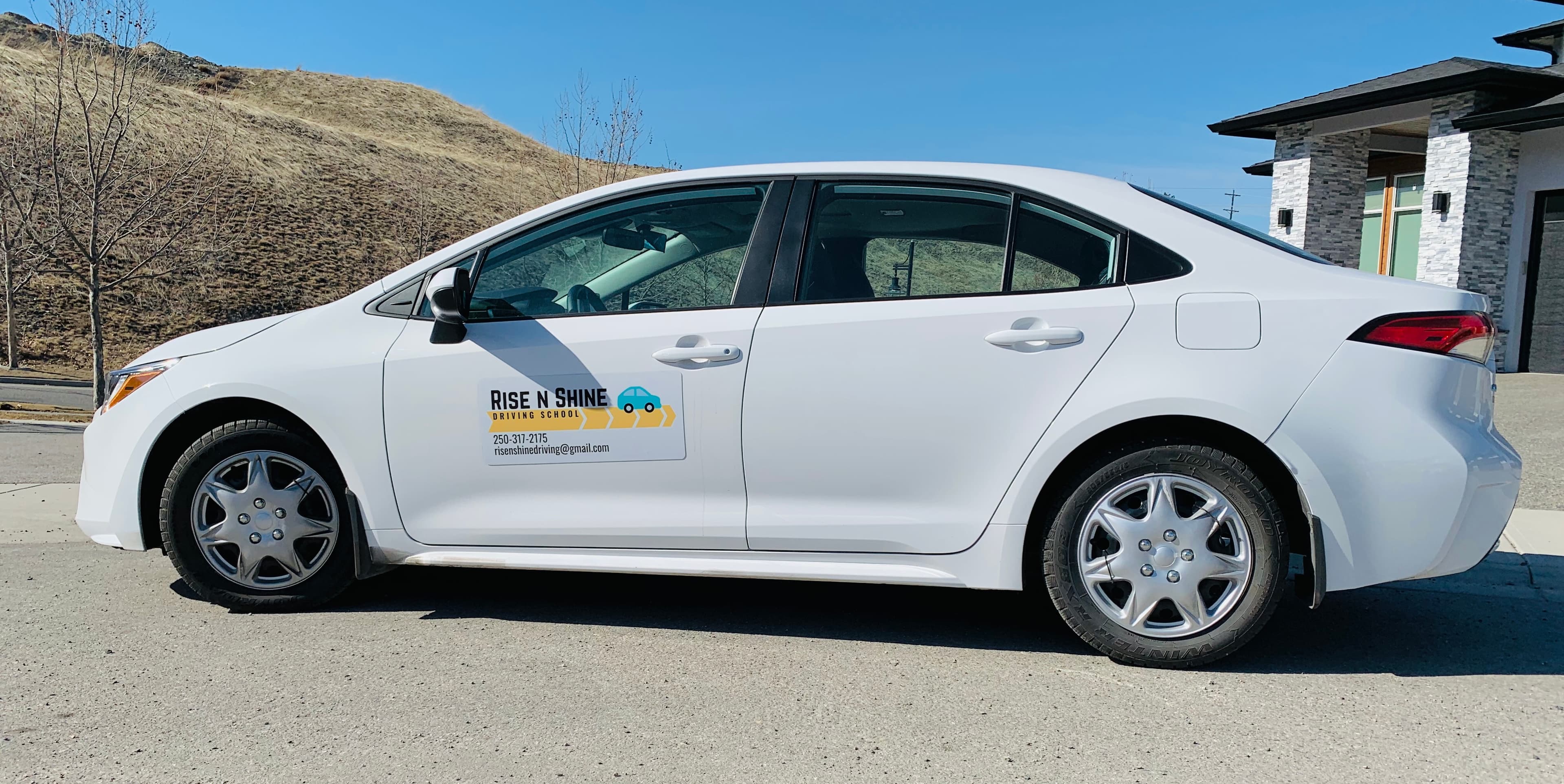 Rise n Shine Driving School Car and Team in Kelowna