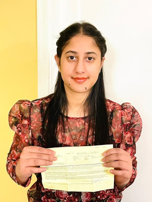 Ramandeep Kaur - Celebrating road test success in Kelowna